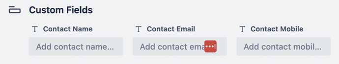 Client contact details fields