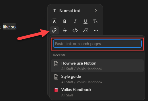 Adding an external link